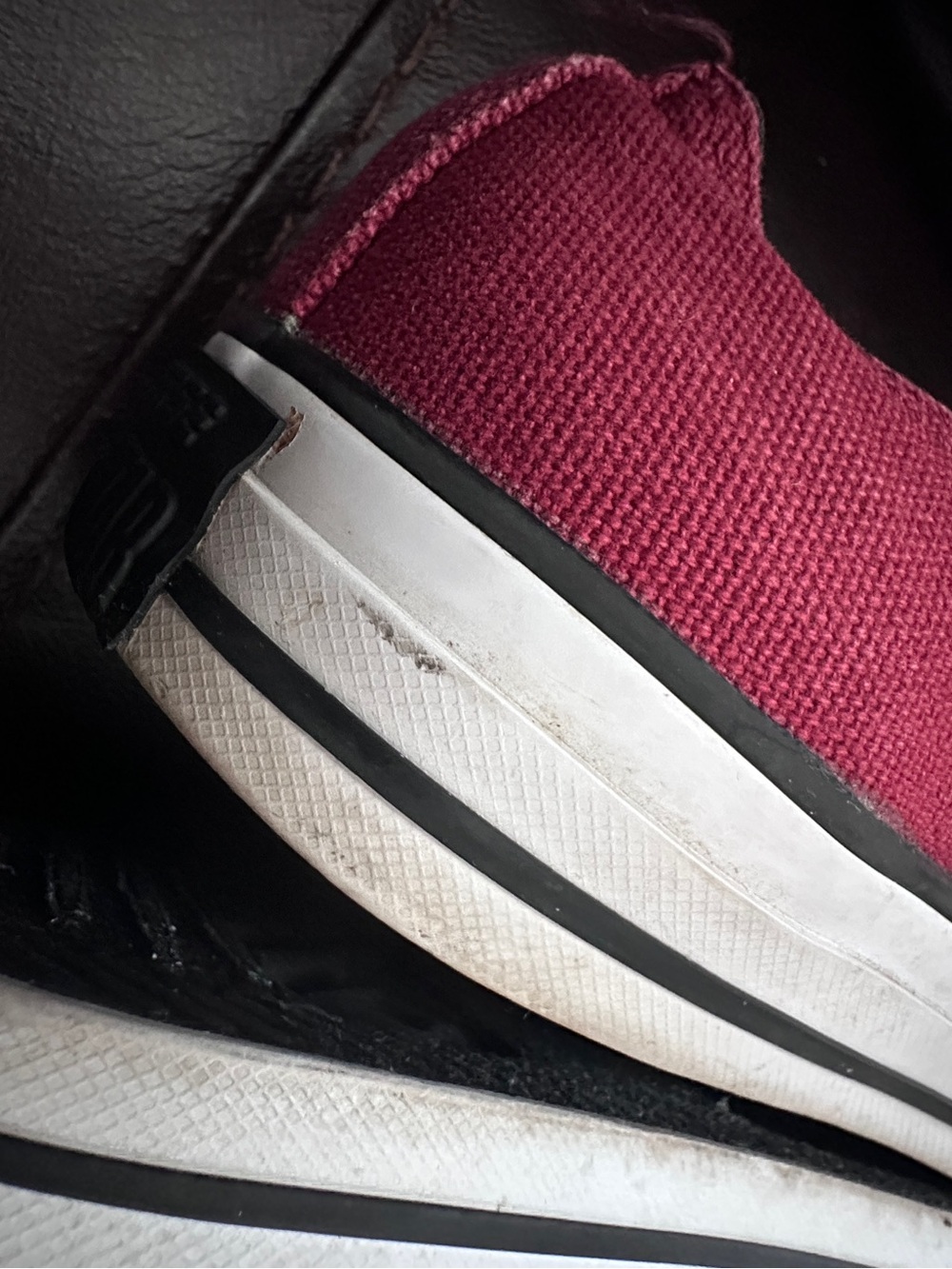 All Star Converse Low-Top Canvas Sneakers - Red Burgundy Black Laces 9.5 M - Picture 6 of 16